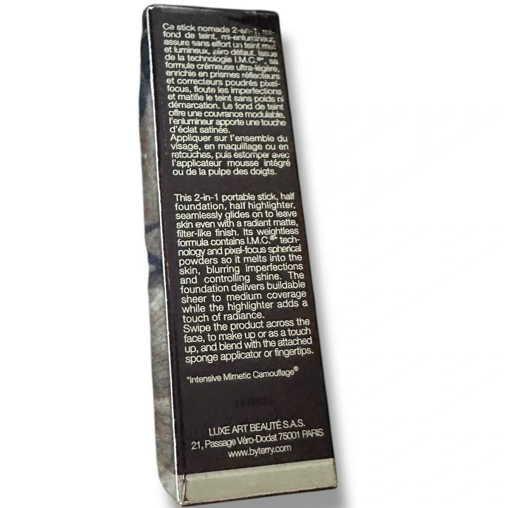 BY TERRY Nude-Expert Duo Foundation/Highlighter Stick NIB 4 Rosy Beige Shade